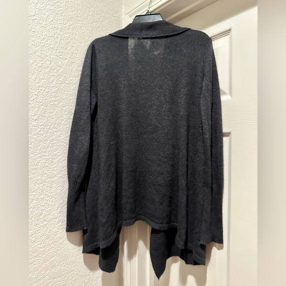 Old Navy, size M, charcoal gray shawl collar sweater with pockets - Picture 3 of 5